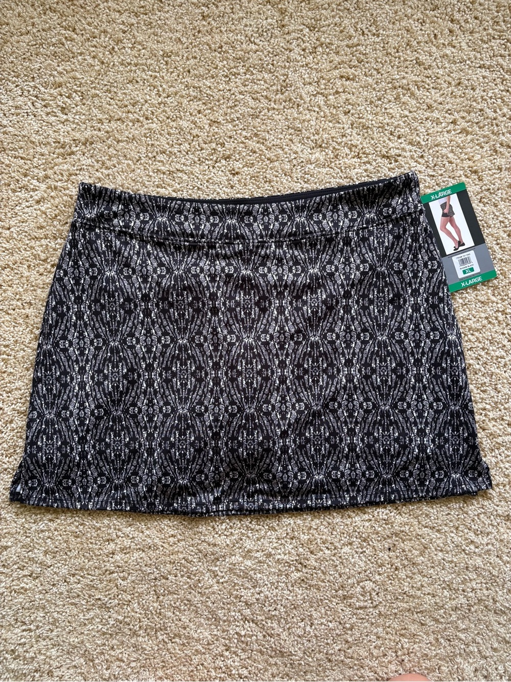 Colorado Clothing Tranquility Printed Skort XL Black Gray Athletic‎ Golf Skirt